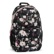 Ars Una: Flowery Black virágos AU-2 iskolatáska, hátizsák 32×46×22 cm