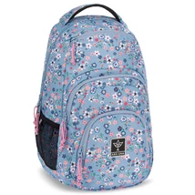 Ars Una: Peald Blossom Blue virágos AU-2 iskolatáska, hátizsák 32×46×22 cm