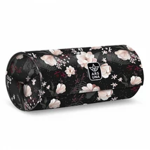 Ars Una: Flowery Black virágos feltekerhető tolltartó 20×9x9 cm