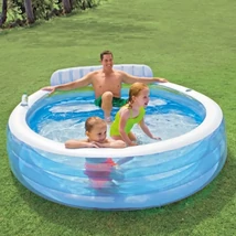 Intex: Family Center napozós háttámlás medence 224×216×76 cm