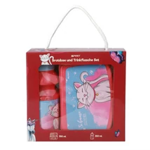 Spirit: Fehér cicás uzsonnás doboz és kulacs szett