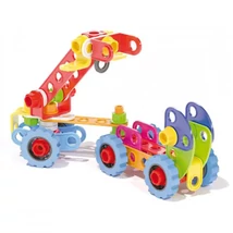 Quercetti: Tecno Jumbo munkagépek építőjáték szett 84 db-os