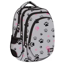 St.Right Paws négy rekeszes szürke iskolatáska, hátizsák 40×28×18 cm