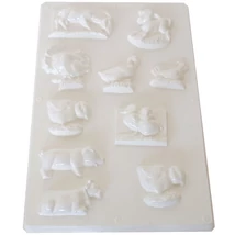 Házi állatok gipszkiöntő forma