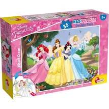 Disney Hercegnők 2 az 1-ben maxi 35 db-os puzzle és színező 70×50 cm – Lisciani