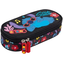 Disney Stitch Aloha fekete színű ovális tolltartó PC01 23x9,5x6 cm