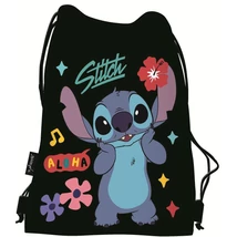 Disney Stitch Black Aloha tornazsák, sportzsák 34×43 cm