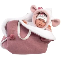 Llorens: Mimi Llorana 42 cm-es síró újszülött baba hordozóval