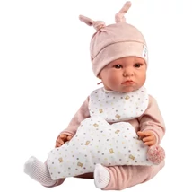 Llorens: Luna 45 cm-es síró baba pöttyös párnával