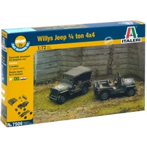 Italeri 1/72 Willys Jeep 1/4 ton 4×4 katonai járművek 2 db-os makett szett