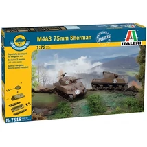 Italeri 1/72 M4A3 75 mm Sherman tank 2 db-os makett szett