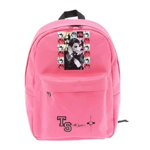 Taylor Swift mintás pink párnázott iskolatáska, hátizsák 39x17x44cm