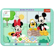 Disney Minnie és Mickey egér kalandjai 2 az 1-ben keretes baby puzzle - Trefl