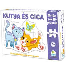 Kutya és cica óriás padló puzzle 12 db-os