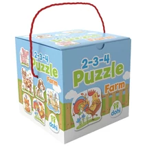 2–3-4 Darabos Puzzle – Farm állatok