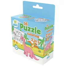 16 Darabos Színezős Puzzle 2 az 1-ben – Dínós