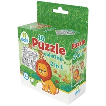 16 Darabos Színezős Puzzle 2 az 1-ben – Oroszlán