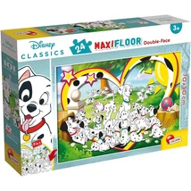 Disney 101 kiskutya 2 az 1-ben maxi 24 db-os puzzle és színező 70×50 cm – Lisciani