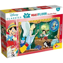 Disney Pinokkió 2 az 1-ben maxi 24 db-os puzzle és színező 70×50 cm – Lisciani