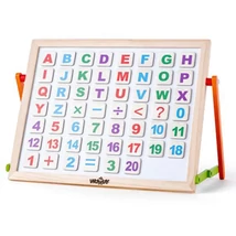 Asztali mágnestábla betűkkel és számokkal – Woodyland