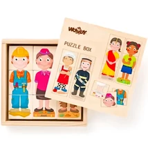 Foglalkozások fa kocka kirakó – Woodyland