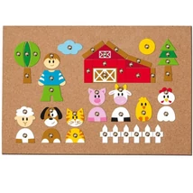 Parafatábla állatfigurákkal játékszett – Woodyland