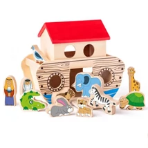 Noé bárkája 13 db-os fa játék – Woodyland