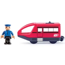 Modern piros elektromos mozdony – Woodyland