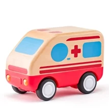 Fa mentőautó fénnyel és hanggal – Woodyland