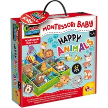 Montessori: Boldog állatok játékgyűjtemény 67 db-os szett – Lisciani