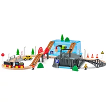 Bányászati készlet vasúti pályával 54 db-os játékszett – Woodyland