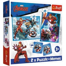 Marvel: Bosszúállók puzzle és memóriakártya 2 az 1-ben szett – Trefl