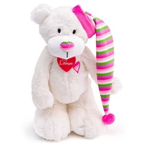 Theodor maci plüss fehér színben 35 cm – Lumpin