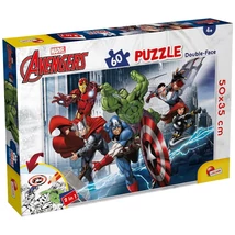 Bosszúállók: A hősök 2 az 1-ben 60 db-os puzzle és színező 50×35 cm – Lisciani