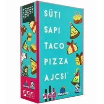 Süti, sapi, taco, pizza, ajcsi társasjáték