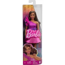 Barbie: Fashionista stílusos baba élénk pink ruhácskában – Mattel