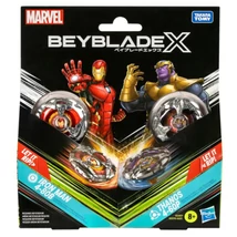 Beyblade X Marvel Collab: Vasember vs. Thanos 4–80B X Venom 4–60B játékszett – Hasbro