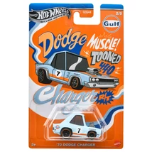 Hot Wheels Silver Series: Tooned Gulf 1970 Dodge Charger kisautó 1/64 – Mattel