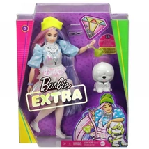 Barbie Extra: Baba csillogó ruhában, kiskedvenccel – Mattel