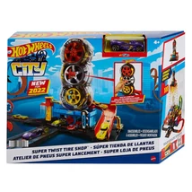 Hot Wheels: City Tripla kerekes gumiszerviz játékszett – Mattel