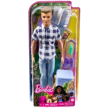 Barbie: Kempingező Ken baba kiegészítőkkel kockás ingben – Mattel