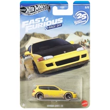 Hot Wheels: Halálos iramban Honda Civic EG sárga kisautó 1/64 - Mattel