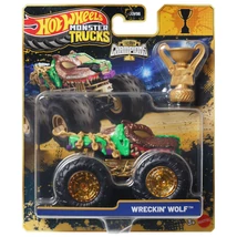 Hot Wheels Monster Trucks: Wreckin Wolf bajnok monster kisautó serleggel 1/64 - Mattel