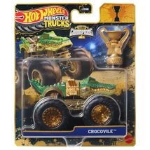 Hot Wheels Monster Trucks: Crocovile bajnok monster kisautó serleggel 1/64 - Mattel