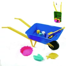 Nagy homokozó talicska szerszámokkal – D-Toys