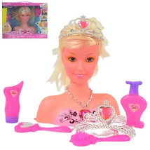 Angell sminkelhető és fésülhető hercegnő babafej