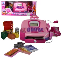 Elektromos pénztárgép fénnyel és kiegészítőkkel