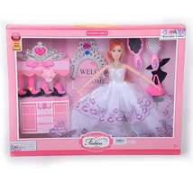 Báli ruhás divat baba kiegészítőkkel 28 cm