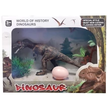 Tyrannoszaurusz Rex dinoszaurusz figura tojással és növényekkel