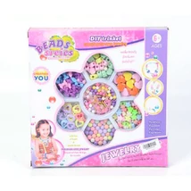 Ékszerkészítő gyöngy szett vegyes formákkal és színekkel